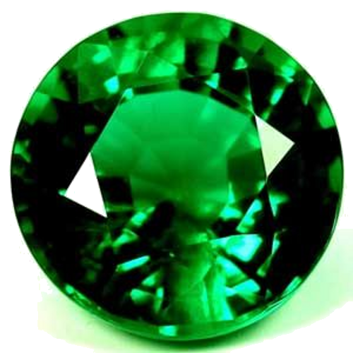 1.54 carat GREEN Round Smaragdas (1)