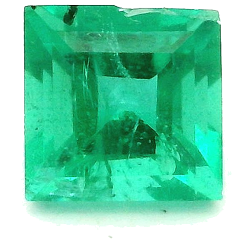 0.53 carat GREEN STEP cut Square Smaragdas (1)