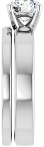 Sužadėtuvių Žiedas „Solitaire“ 585 Baltojo Aukso Round 6.5mm (9)