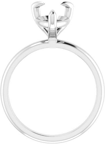 14K White  12x8 mm Pear Solitaire Engagement Ring Mounting (2)