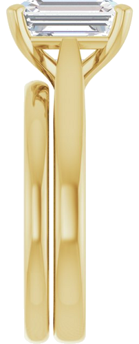 10K Yellow 9x7 mm Emerald Engagement Ring Mounting (9)