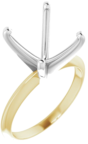 Sužadėtuvių Žiedas „Light Solitaire“ 585 Baltojo Ir Geltonojo Aukso Round 11mm x 11.4mm (1)