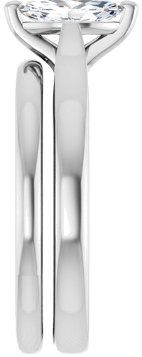 Sužadėtuvių Žiedas „Solitaire“ 585 Baltojo Aukso Marquise 8mm x 4mm (9)