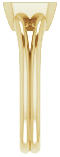 Sužadėtuvių Žiedas „Bezel-Set Solitaire“ 585 Geltonojo Aukso Emerald 7mm x 5mm (4)