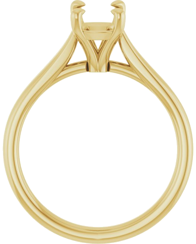 Sužadėtuvių Žiedas „Claw-Prong Solitaire“ 14k yellow gold Elongated Cushion 8mm x 6mm (2)