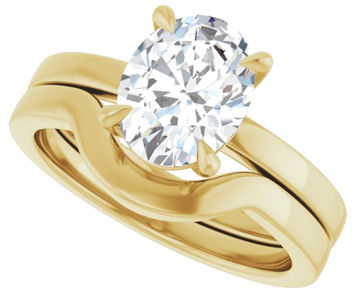 Sužadėtuvių Žiedas „Claw-Prong Solitaire“ 14k yellow gold Oval 9mm x 7mm (10)