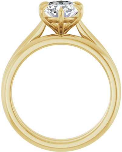 Sužadėtuvių Žiedas „Claw-Prong“ 14k yellow gold Oval 9mm x 7mm (7)