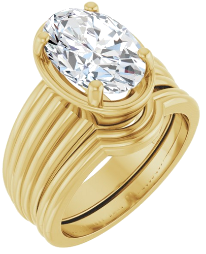 Sužadėtuvių Žiedas „Solitaire Vintage-Inspired“ 14k yellow gold Oval 8mm x 6mm (11)