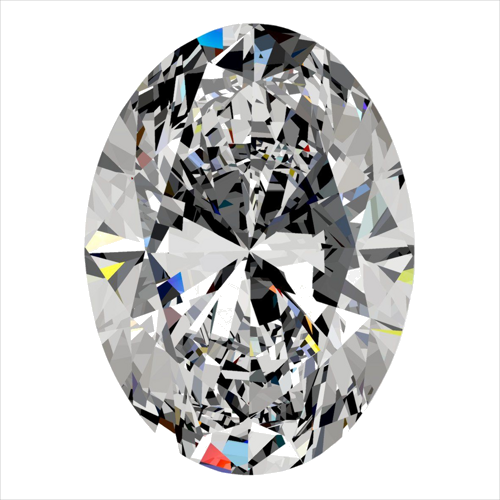 0.4 carat D-VVS2 Natūralus Oval Deimantas (1)