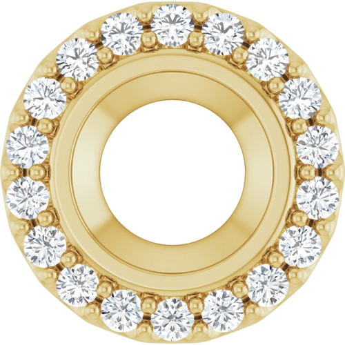 Pakabukas „Bezel-Set Halo-Style“ 14k yellow gold Round 7mm (1)