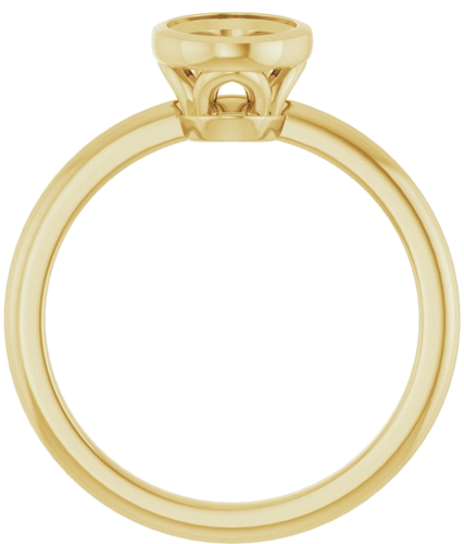 Sužadėtuvių Žiedas „Bezel-Set“ 10k yellow gold Oval 8mm x 6mm (2)