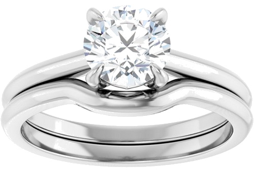 Sužadėtuvių Žiedas „Claw-Prong Solitaire“ 14k white gold Round 6.5mm (8)