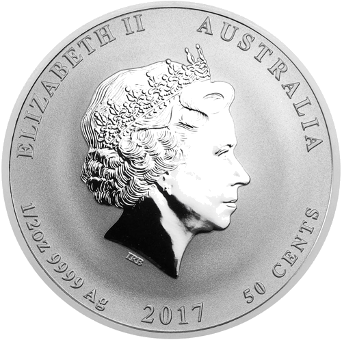 1/2 oz Година на Петелa 2017 (Lunar II) Австралия сребърна монета (2)