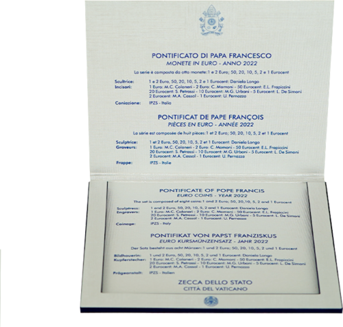 2022 г. Ватикана - комплект евромонети (4)