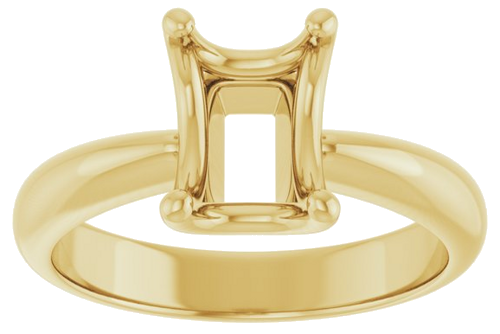 Sužadėtuvių Žiedas „Solitaire Crown-Inspired“ 14k yellow gold Emerald 8mm x 6mm (3)
