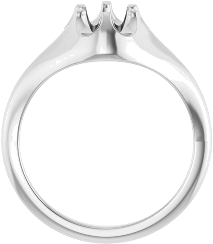 10K White 7x5 mm Oval Solitaire Engagement Ring Mounting (2)