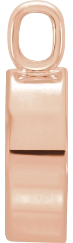 14K Rose 8x6 mm Oval Bezel-Set Cabochon Pendant Mounting (2)