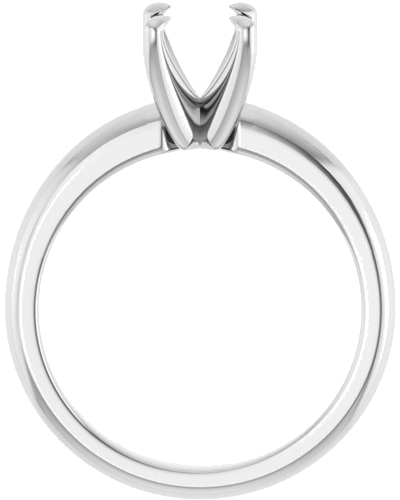 14K White 8x6 mm Oval Solitaire Engagement Ring Mounting (2)