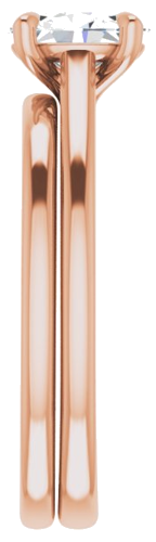 14K Rose  7x5 mm Oval Solitaire Engagement Ring Mounting (9)