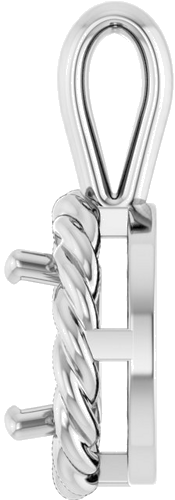 Pakabukas „Rope“ 585 Baltojo Aukso Round 6.5mm (3)