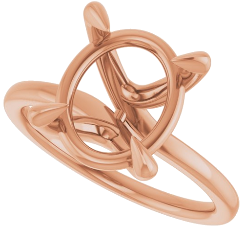 Sužadėtuvių Žiedas 14k rose gold Oval 12mm x 10mm (5)