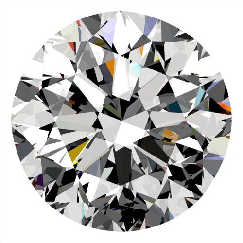 0.5 carat I-SI2 Very Good cut Natūralus Round Deimantas (1)