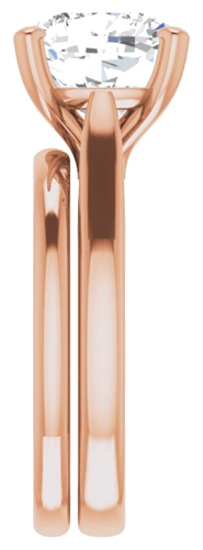 Sužadėtuvių Žiedas 14k rose gold Cushion 9mm (9)