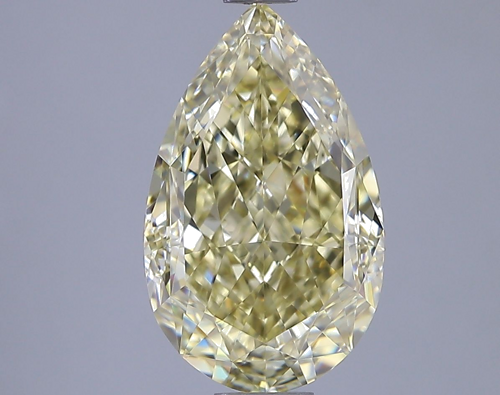 3.03 carat Fancy Yellow-VVS2 Natūralus Pear Deimantas (1)