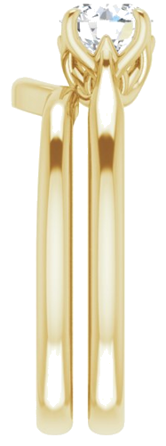 Sužadėtuvių Žiedas „Solitaire“ 14k yellow gold Round 5.8mm (9)