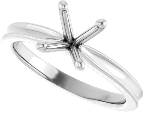Sužadėtuvių Žiedas 14k white gold Oval 8mm x 6mm (5)