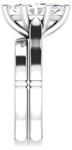 Sužadėtuvių Žiedas „Solitaire“ 585 Baltojo Aukso Marquise 12mm x 6mm (9)