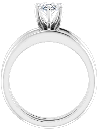 Continuum Sterling Silver  9x6 mm Pear Solitaire Engagement Ring Mounting (7)