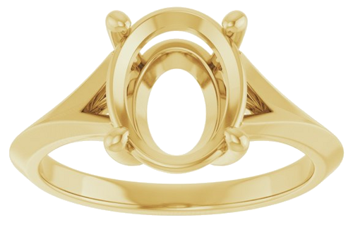 Sužadėtuvių Žiedas „Solitaire“ 750 Geltonojo Aukso Oval 10mm x 8mm (3)
