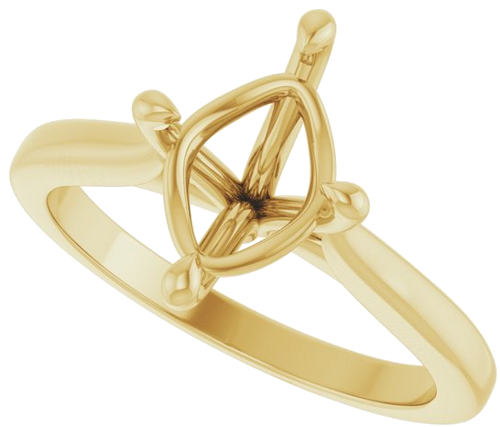 Sužadėtuvių Žiedas „Solitaire“ 14k yellow gold Oval 10mm x 7mm (5)