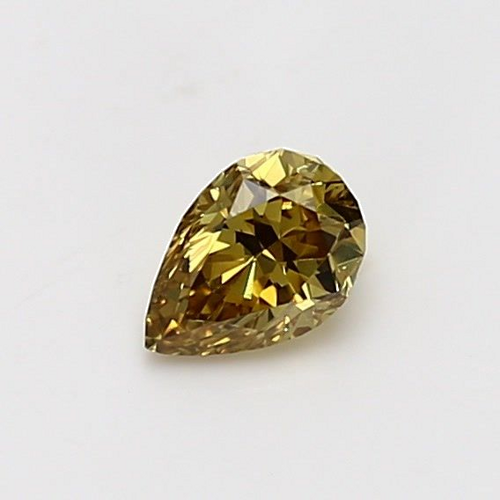 0.46 carat Fancy Deep Brownish Greenish Yellow-VS2 Natūralus Pear Deimantas (1)