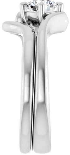 Sužadėtuvių Žiedas „Solitaire Bypass“ 925 Sidabro Round 5.2mm (9)