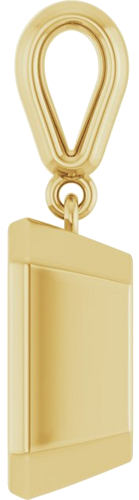 Pakabukas „Bezel-Set Charm“ 14k yellow gold Emerald 10mm x 8mm (3)
