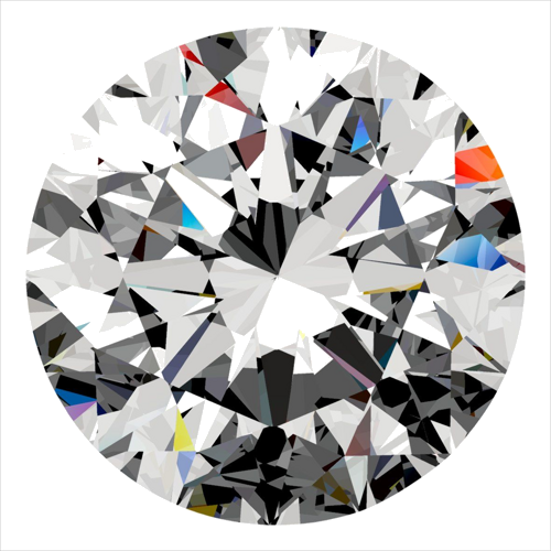 0.4 carat F-VVS2 Very Good cut Natūralus Round Deimantas (1)