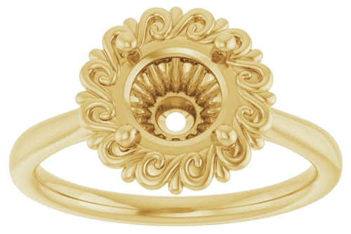 Sužadėtuvių Žiedas „Solitaire“ 10k yellow gold Round 7mm (3)