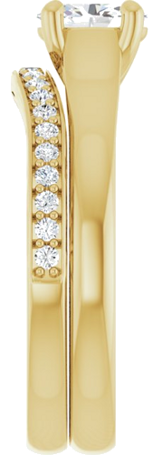 14K Yellow 6x4 mm Oval Solitaire Engagement Ring Mounting (9)