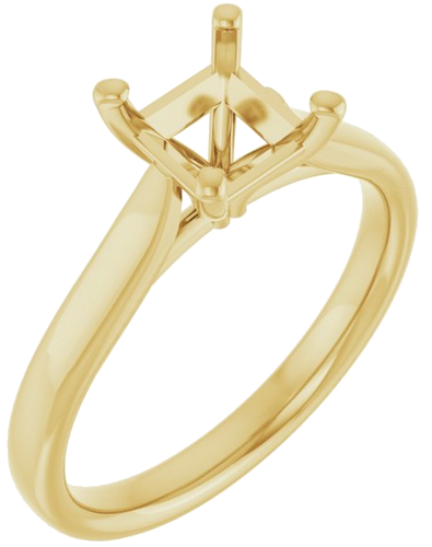 14K Yellow 5.5 mm Square Engagement Ring Mounting (1)
