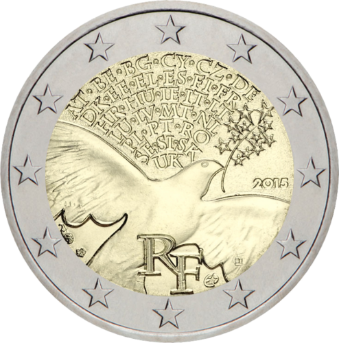 2015 France European Peace 2 euro coin (1)