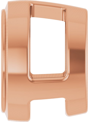 Pakabukas „Round Bezel-Set Slide“ 14k rose gold Round 4.8mm (3)