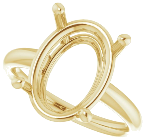 Sužadėtuvių Žiedas „Solitaire“ 14k yellow gold Oval 15mm x 11mm (5)