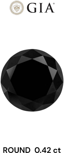 0.42 carat Fancy Black-VVS2 Excellent cut Natūralus Round Deimantas (1)