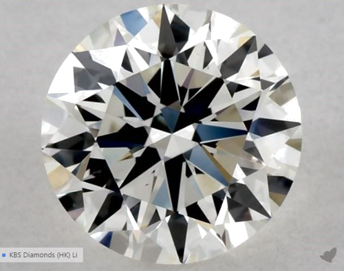 0.54 carat I-VVS2 Excellent cut Natūralus Round Deimantas (1)