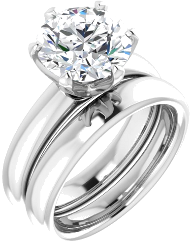 Sužadėtuvių Žiedas „Solitaire“ 950 Platinos Round 9.4mm (6)