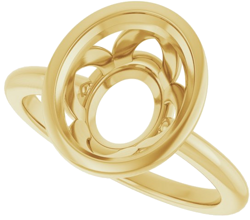 Sužadėtuvių Žiedas „Bezel-Set“ 18k yellow gold Oval 11mm x 9mm (5)