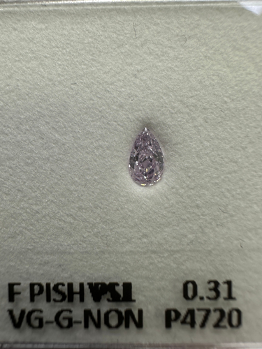 0.31 carat Fancy Pink Purple-VS1 Natūralus Pear Deimantas (1)