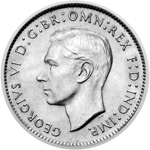 6 пенса Джордж VI (1938–1952) Австралия сребърна монета (1)